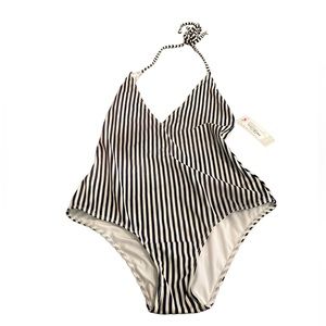 Dollcake Blue and White One Piece Swimsuit